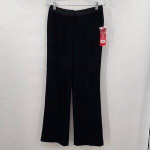 Anne Klein Madeline Black Straight Pants Women's 4P NWT